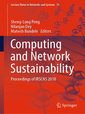 cover image of Computing and Network Sustainability
